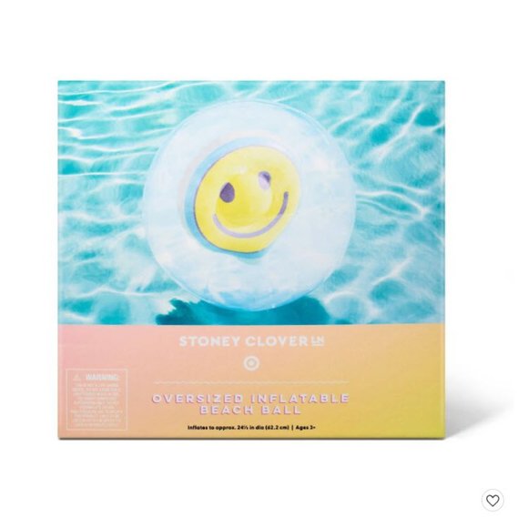 New 24.5" Oversized Beach Ball Smiley - Stoney Clover Lane x Target - Picture 2 of 9